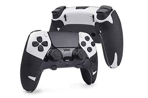 TALONGAMES Controller-Griffe kompatibel mit Playstation 5 DualSense Edge, rutschfest, schweißabsorbierend, strukturiertes Skin-Kit, für PS5-Controller, Griffe, Tasten, Trigger, D-Pad (Pro - Schwarz)