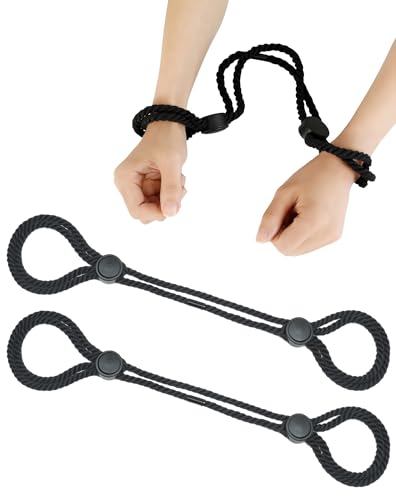 MIGULO Bondage Seil,Sex Bondageseil Handschellen Bondage Spielzeug Weich Baumwollseil Fesseln Sexspielzeug BDSM Fesselseile Fesseln Spiele für Paare,Frauen Männer (schwarz)