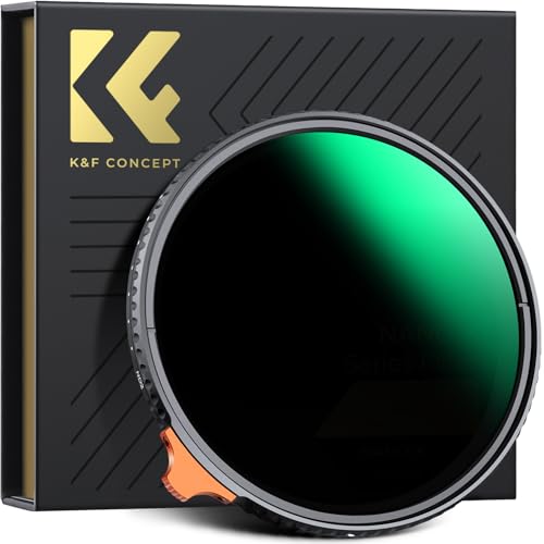 K&F Concept Nano-X 77mm ND Filter Variabler Graufilter ND2-400 (1-9 Stop) Vario ND Filter mit Filtertasche