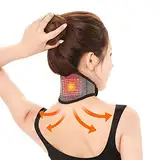 Magnetisch Nackenbandage Selbstwärmend Verstellbar Nackenstütze mit Klettverschluss Halsstütze Atmungsaktiv Halskrause Therapie Nackenwickel für Nackenverletzung Schmerz Steifheit Halswirbelsäule