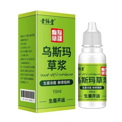 Usma Grass Juice Augenbrauen-Wachstumsserum, natürliches Usma Grass Juice Wimpernserum, reines Usma Grass Juice Haarwachstumsserum, Augenbrauen-Wachstumsserum für dickere Brauen, Wimpern und