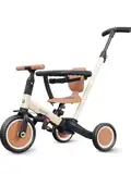 newyoo 5 in 1 Laufrad Dreirad, Dreirad ab 1-3 Jahr, Kinderdreirad mit schubstange, Kinderfahrrad, Laufräder Lauffahrrad inkl. Lenkstange, Sicherheitsbüge, TR008