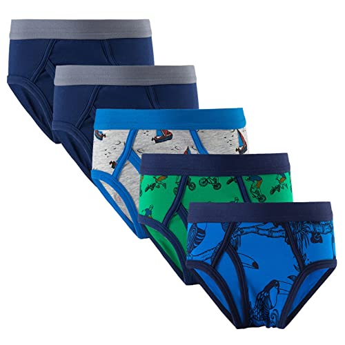 BOTCAM Slip 152 Kleinkind Autos Unterwäsche Weiche Baumwolle Flugzeug Unterwäsche Dinosaurier Cartoon Kinderhöschen Boxershorts Kind (Blue, 2-3 Years)