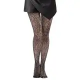 Strumpfhose Spinnennetz, Schwarz Strumpfhose Spider für Damen Erwachsene, Halloween Sexy Netzstrümpfe Kostüm Deko Accessoires für Kostüm, Karneval, Mottoparty, Halloween