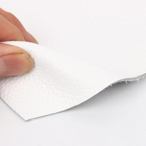 QIUMING Weißes, handgefertigtes, pflanzlich gegerbtes Echtleder, Stück, Basteln, DIY-Gürtelkolben, Rindslederstoff