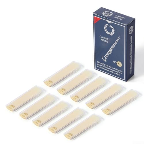 Erleben Sie unübertroffene Klangqualität mit 10 Bb-Klarinettenblättern, Stärke 11, 5, 3, 5, sorgfältiges Design, ideal für Schüler (2,5)