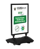 DISPLAY SALES Plakatständer WindPro® ECO | Kundenstopper OUTDOOR in DIN A1 | Plakataufsteller A1 wetterfest in schwarz | Aufsteller Werbung beidseitig nutzbar für 2 Plakate