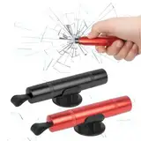ZUYIST 2 Stück Nothammer Auto mit Gurtschneider, Multifunktional Gurtschneider Notfallhammer Tragbarer Sicherheitshammer Auto Hammerdex Glasbrecher Rescue Tool fürs Auto, Bus Schwarz und Rot