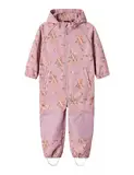 NAME IT Mädchen Nmfalfa08 Softshell Suit Aop1 Fo Noos Regenanzug, Lila, 92