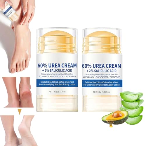 Hydrating and Anti-Cracking Foot Cream, Feuchtigkeitsspendende und Anti-Riss-Fußcreme, urea creme fuß, Fußpflegecreme Lindert extreme Trockenheit und Rissbildung der Füße (2 Stück)