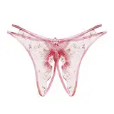 Unterhosen Damen Baumwolle Unterwäsche Slip Transparente Mesh Tanga Open Crotch Unterwäsche Unterwäsche Herren Sexy Dessous Hemden (One Size)