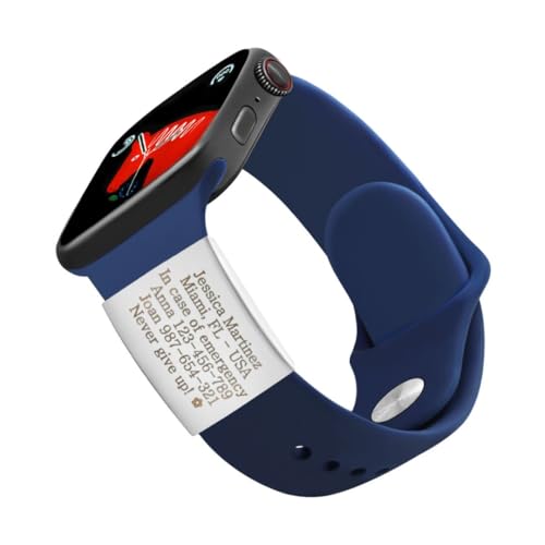 Uloveido Personalisierte freie Gravur Name Identity Tag für Sport Smartwatch Band Armband Y4313-Weiß