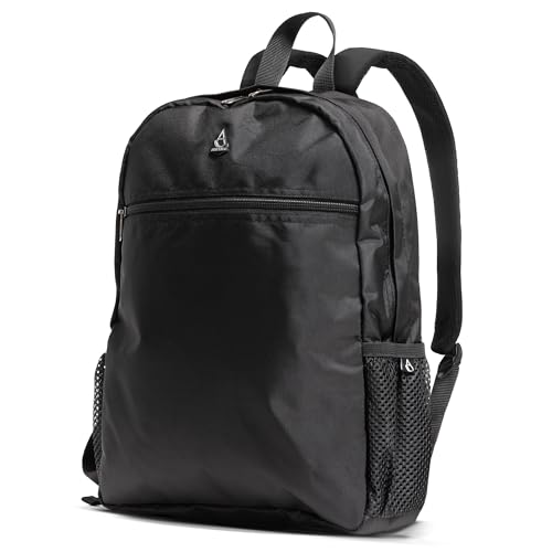 Aerolite 40x30x10cm Lufthansa Maximale Kleines Gepäckstück Wasserabweisend Handgepäck Rucksack Tasche Flugzeug 40x30x10 Schwarz - Auch zugelassen für Condor, Austrian, Swiss Airlines und Vieles Mehr