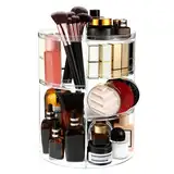 Gowkeey Make Up Kosmetik Organizer, Beauty, 7 Verstellbare Ebenen Große Kapazität Makeup Organizers, 360° Drehbar, Schmink Aufbewahrung Kosmetikbox für Dresser Badezimmer Schlafzimmer, Transparent