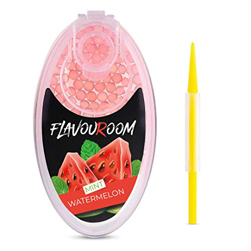 Flavouroom Aroma Click - 100 Premium Kugeln Set I Intensiver Flavour mit praktischer Box I Einfaches Einsetzen für DIY Mint Watermelon Genuss