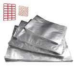 VOLWCO Mylar Beutel (100er Set) – Flache Vakuumbeutel Aluminium mit Heißsiegel - Geruchsdichte Alu Bügelbeutel for Lebensmittel, Kaffee, Tee und Mehr(10 * 15cm)