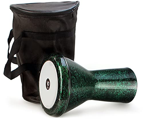 VD Vatan Orientalische kleine Darbuka Trommel Percussion Aluguß Pearl Effekt, Grün, 30 cm., 2022-Y