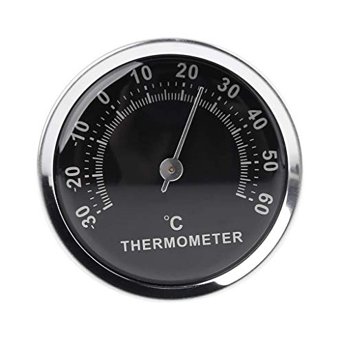 Starkes und haltbares Mini-Auto-Thermometer, 58 mm, mechanisches analoges Temperaturmessgerät mit Aufkleber