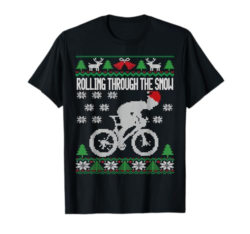 Radfahrer Weihnachtsmann Hässliche Weihnachten | Rennrad T-Shirt