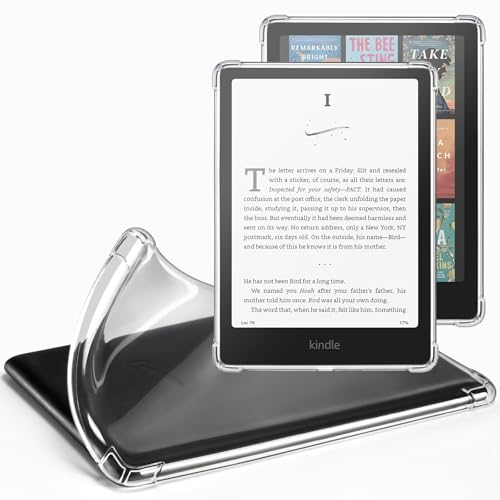 CoBak Clear Durchsichtige Hülle für 7 Zoll 2024 Kindle Paperwhite 12. Generation und Kindle Colorsoft Signature Edition (Modell Nr. SA569P) 7"- Leichte Kratzfeste Weich
