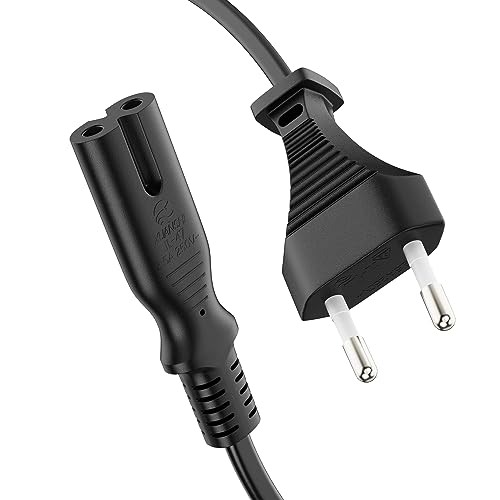 ETEC Stromkabel Netzkabel 2 Polig, 3,0m, Eurostecker Netzstecker Typ C auf IEC C7 Buchse Euro 8 Stecker, Strom Kabel Netzteil für PS3, PS4, PS5, Haushaltsgeräte, TV UVM, Schwarz