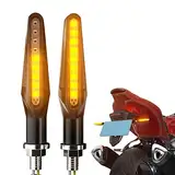 CCAUTOVIE LED Blinker Motorrad E Geprüft Universal LED Blinker Tagfahrlicht Motorrad Blinker Motorrad LED Lauflicht Bernstein E24, 2 Stück