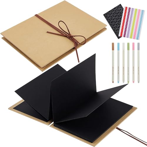 Leslady Fotoalbum zum Selbstgestalten, 15 x 21 CM Leeres Buch zum Einkleben und Erinnerungsbuch Hochzeit, Familie, Reisen, DIY(60 Seiten/30 Fotos)