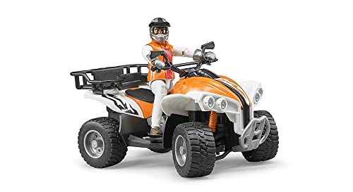 bruder 63000 - Quad mit Fahrer - 1:16 Spielzeug-Figur Mann Mensch Fahrzeug Geländewagen