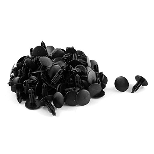 sourcing map 100 STK. Kunststoff Nieten Auto Zierleiste Kunststoff 5 x 5mm Loch Tannenbaum Befestigung Nieten Clips 5 x 5mm Loch Schwarz