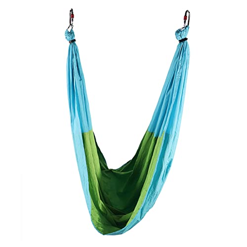 Aerial Yoga Hammock, Fabrics Material, Aerial Yoga SlingYoga Hammock Swing Chair and Yoga Hammock, Yoga Swing (Himmelblau und Fruchtgrün)