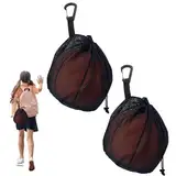 ZIGefofo Ballnetz Ballsack 2 Stück Tragbare Volleyball Basketball Netz Fußballtasche Basketballnetz mit Kordelzug Faltbar Ballnetz Tasche für Basketball Fußball Tennis Kinder Erwachsene