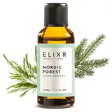 ELIXR – Saunaaufguss Nordic Forest – Sauna Aufgussmittel für Sauna Aufgüsse – 100% naturreines ätherisches Saunaöl mit Fichtennadelöl & Cajeputöl – Saunaduft als perfektes Sauna Geschenk (50 ml)