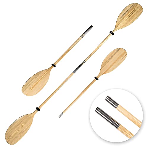 John Paddle let's rOAR www.johnpaddle.com 1 Stück oder 2 Stück(1 Paar) Asymmetrisches Kajak Doppel-Paddel 2-teilig tailbar asymetrische Blattform (235cm) - EU ökologische Produktion (2 Stück)