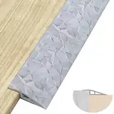 Bodenübergangsleiste, 3,28 Fuß Bodenübergangsstreifen, selbstklebender Schwellenstreifen, Teppichlaminat-Vinylboden-Schwellenreduzierer, 2/5" 4/5' Übergangsstreifen for Holzteppich zu Fliesen(B,W7CMxH