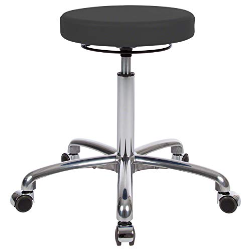 Sport-Tec Drehhocker Exklusiv mit Komfort-Polster und Rollen, Rollhocker Arbeitshocker