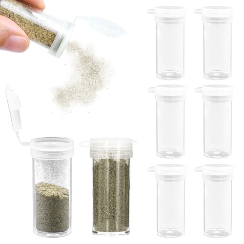 Calkrer Mini Salzstreuer, 8 Stück Salz und Pfefferstreuer Klein, Reise Gewürzstreuer Camping Gewürze Set. Ministreuer Gewürzspender mit Deckel. Extra kleine.