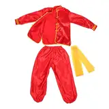 Vaguelly 1 Satz Kampfsport Uniformkostüm Für Kinder Stilvolles Kung Fu Outfit Hochwertiges Kung Fu Outfit Kung Fu Anzug Traditionelle Kung Fu Kleidung Performance Kampfkleidung