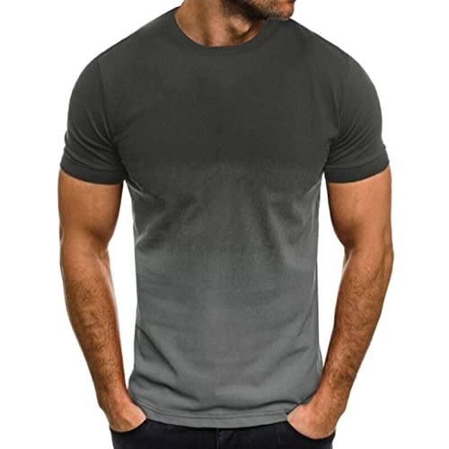 Generisch Herren T-Shirt Baumwolle Pocket Tee Shirt Kurzarm Männer Oberteil mit Rippstrick Rundhals, Blau, M Herren Basic T-Shirt Schwarz T Shirt V Ausschnitt Herren Xs