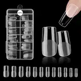 Eupneicu Falsche Nägel Tips, 240 Stück Falsche Nagel Acryl Künstlich Nagelspitzen, Full Cover Nail Tips Transparente Für Nagelstudios Starter Diy-10 Größen