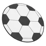 STOBOK Runder Fußball Teppich rutschfeste Stuhlmatte Für Wohnzimmer Schlafzimmer Und Home Office Bequeme Bodenmatte Mit Sportlichem Design Für Schreibtischstuhl Und Sitzbereich