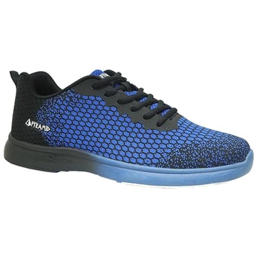 Pyramid Herren Path Lite Seamless Mesh Bowlingschuhe, Schwarz/Königsblau, 44 EU