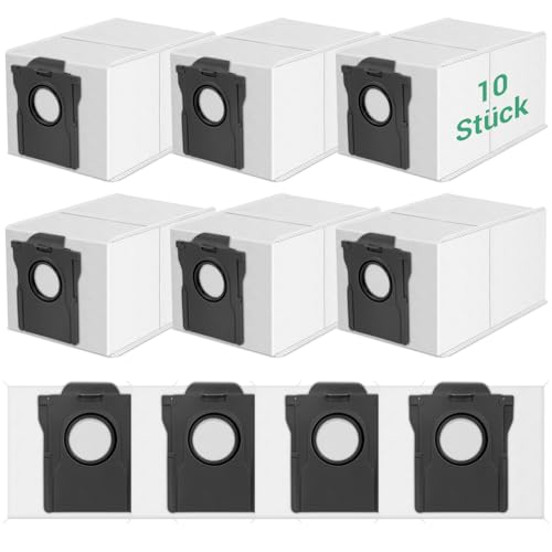 10 Stück Kompatibel mit Dreame D10 Plus Gen 2/L10s Ultra Gen 2/L40/X40/X50/L50 Ultra, für Mova E30 Ultra/P50 Pro Ultra Staubsauger, 3,2 Große Kapazität Staubsaugerbeutel Ersatz