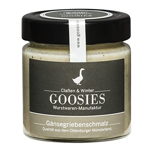 Gänsegriebenschmalz mit Gänsegrieben und Röstzwiebeln, im Glas 150g
