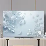 Mateju TV-Staubschutz, 32-80 Zoll TV-Abdeckung Staubschutzhülle, 3D Klassiker Druck Hülle Bezug für Fernsehen Schutzhülle, Hängend/Desktop Universa weiche TV-Hülle (40-43 Zoll,Schmetterling)