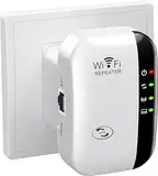 WiFi Extender Booster, WLAN Repeater WLAN Verstärker WiFi Extender bis zu 5000sq.ft Mit Repeater/AP Modus, Long Range Amplifier mit Ethernet Port zu Allen WLAN Geräten, 1-Key Setup, Access Point