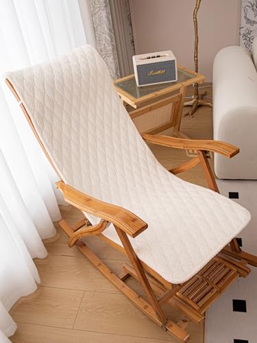 CTIANT Recliner Kissen Vier Jahreszeiten Atmungsaktive Schaukelstuhlkissen Solid Color Wicker Stuhl Sitzkissen mit Krawatten rutschfeste Stuhlauflage für Home Office