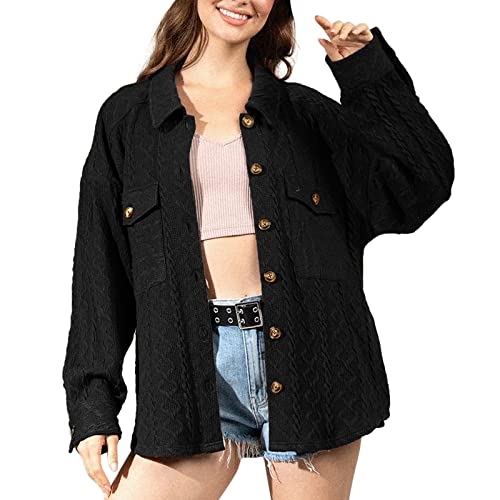 Bomberjacke Damen Jeansjacke Trendige Zerrissene Übergroße Lässige Lange Kaputzensweatjacke Männer Lässige Pullover Mantel Jacken Button Down Langarm Hemden Jacke Mit Taschen Mantel Zweireiher Damen