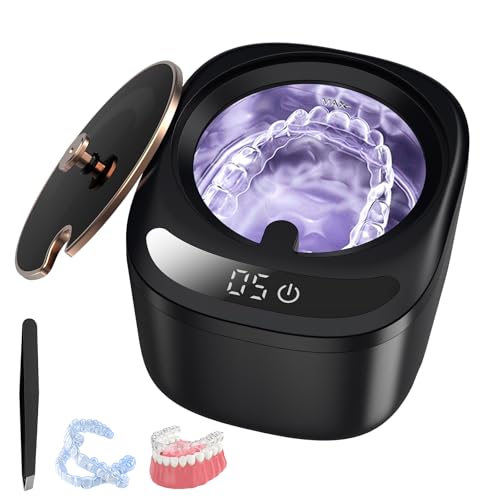 Morole Ultraschallreinigungsgerät, Ultraschallreiniger | 45000Hz | 230ML | Ultrasonic Cleaner Dental Pod mit UV-Lampe | für Zahnschiene, Retainer, Aligner, Zahnprothesen und Schmuck