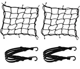 2 Stücke Gepäcknetz Fahrrad + 2 Stücke gepäckspanner , Annhao expander mit haken , spanngurt fahrrad, gepäcknetz motorrad , gepäckspinne für Motorradhelm Fahrradkorb netz fahrradträger mountainbike