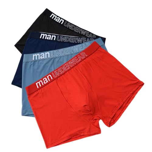 4er Pack Boxershorts Herren Baumwolle Unterhosen Männer Boxer Shorts for Men Atmungsaktiv Briefs Unterwäsche Sets Einfarbig Trunks Herren-Slips Mehrfarbige XXL